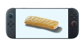 A Greggs sausage roll on a Nintendo Switch 2