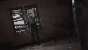 James holding the Wooden Plank weapon in Silent Hill 2.