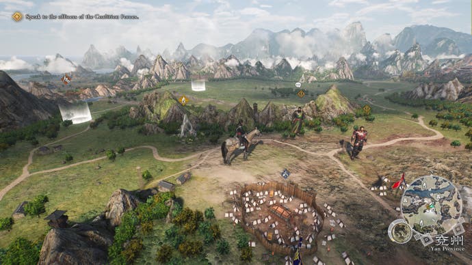 Dynasty Warriors: Origins screenshot of the overworld.