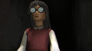 A young Asian girl in glasses and a red sweater looks straight ahead in Fear the Spotlight.