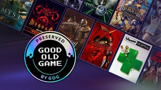 Collage of old PC game covers with GOG "Good Old Game" logo