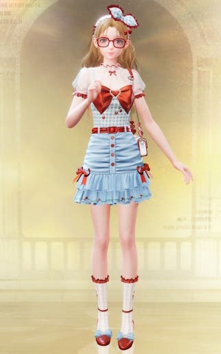 Nikki in the First Love outfit in Infinity Nikki.