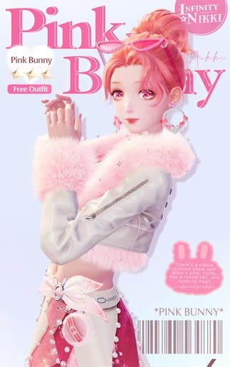 Pink Bunny outfit in Infinity Nikki.