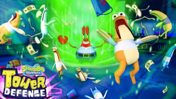 roblox spongebob tower defense mr krabs promo art