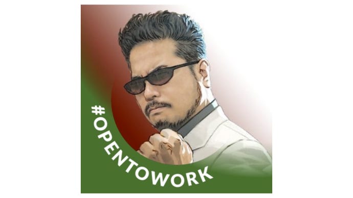 Harada looking for work image.